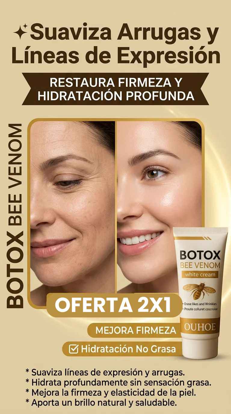 Oferta 2X1 -Botox Bee Venom Crema Antiedad i Reduce lineas y Arrugas I 30 dias de garantia