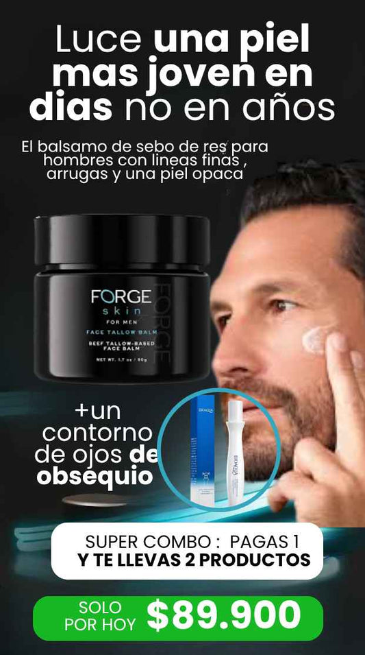 Super Combo Crema Antiedad - Forge™ I Balsamo de Sebo de res + Contorno de ojos de obsequio
