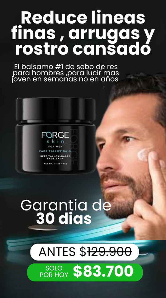 Crema Antiedad - ForgeSkin™ la #1 para hombres I Balsamo de Sebo de res